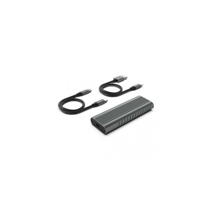 Ewent EW7025 caja para disco duro externo Caja externa para unidad de estado sólido (SSD) Gris M.2