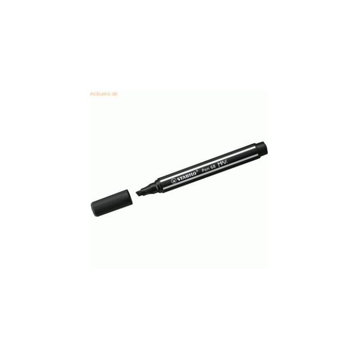 ROTULADOR PREMIUM CON PUNTA DE FIBRA BISELADA PEN 68 MAX COLOR NEGRO STABILO 768/46