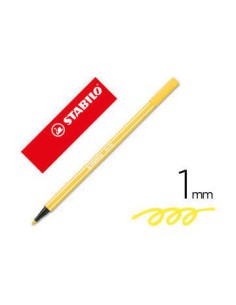 ROTULADOR PREMIUM CON PUNTA DE FIBRA BISELADA PEN 68 MAX COLOR AMARILLO STABILO 768/44