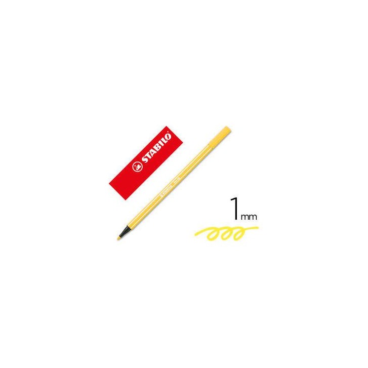 ROTULADOR PREMIUM CON PUNTA DE FIBRA BISELADA PEN 68 MAX COLOR AMARILLO STABILO 768/44