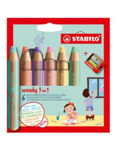 STABILO woody 3 in 1 Colores surtidos 6 pieza(s)