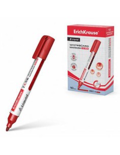 MARCADOR PIZARRA BLANCA CON TINTA LÍQUIDA LIQUID LW-600, TINTA COLOR ROJO ERICH KRAUSE 48776