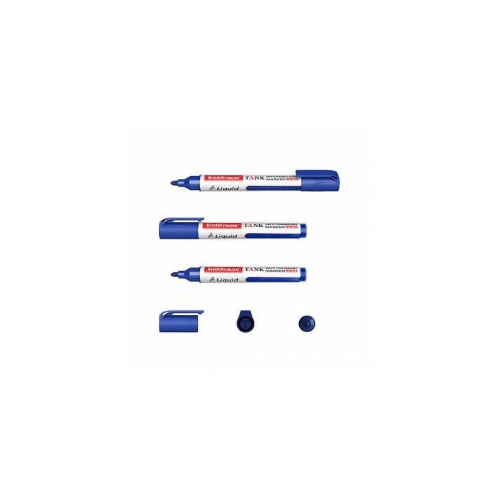 MARCADOR PIZARRA BLANCA CON TINTA LÍQUIDA LIQUID LW-600, TINTA COLOR AZUL ERICH KRAUSE 48775