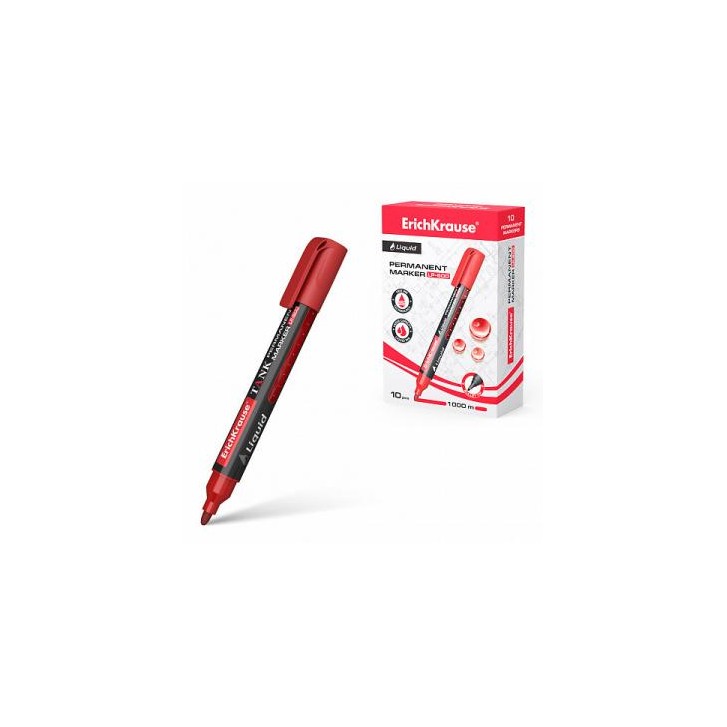 MARCADOR PERMANENTE CON TINTA LÍQUIDA LP-600 TINTA COLOR ROJO ERICH KRAUSE 48771