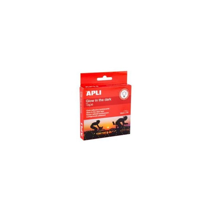 CINTA ADHESIVA LUMINISCENTE 20 MM X 5 M APLI 19235