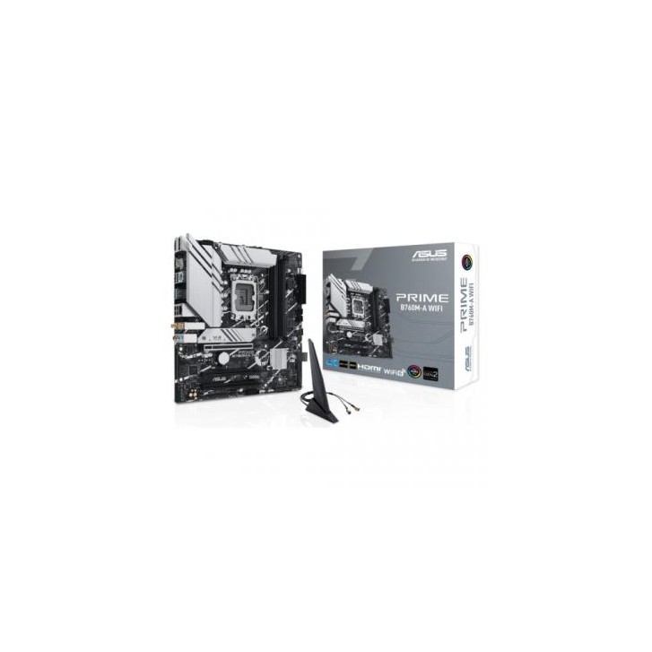 PLACA ASUS PRIME B760M-A WIFI,INTEL,1700,B760,4DDR5,128GB,2HDMI+DP,4SATA+2M.2,2USB 3.2+USB-C,2.5GB+WIFI6E+BT5.2,MATX