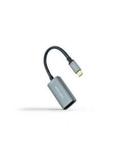 Nanocable Conversor USB-C a DisplayPort 8K Aluminio, 15 cm, Gris