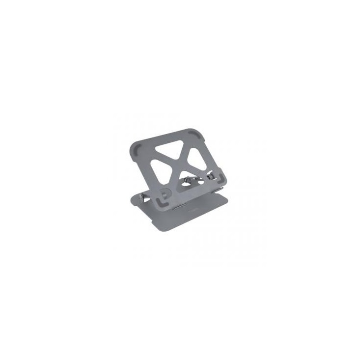 TOOQ SOPORTE ELEVADOR DE ALUMINIO AJUSTABLE ERGONÓMICO PARA PORTÁTILES, GRIS