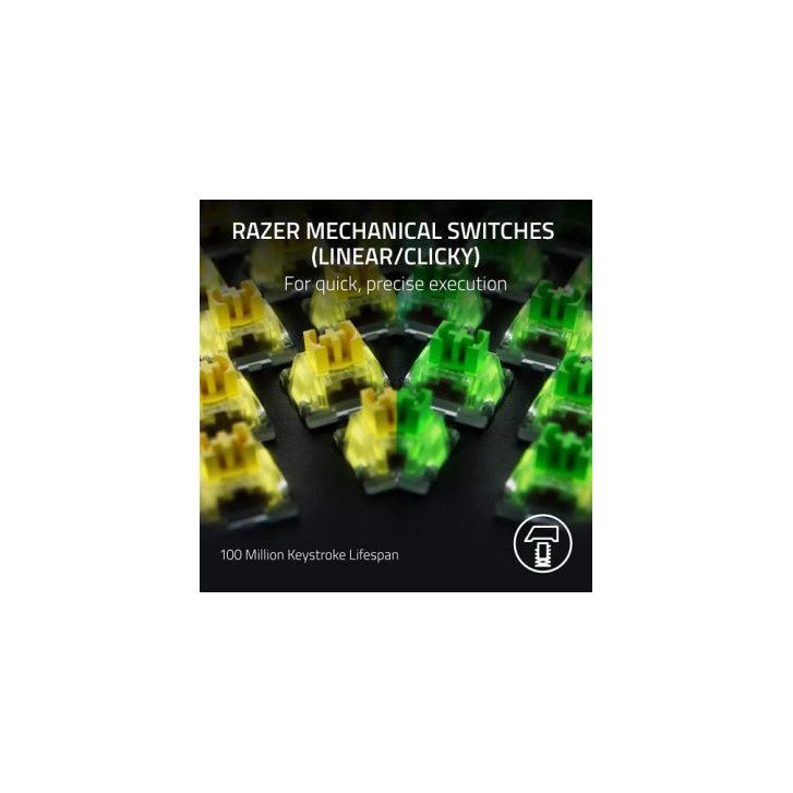 TECLADO RAZER BLACKWIDOW V4 PRO GREEN SWITCH (USA) (RZ03-04680100-R3M1)