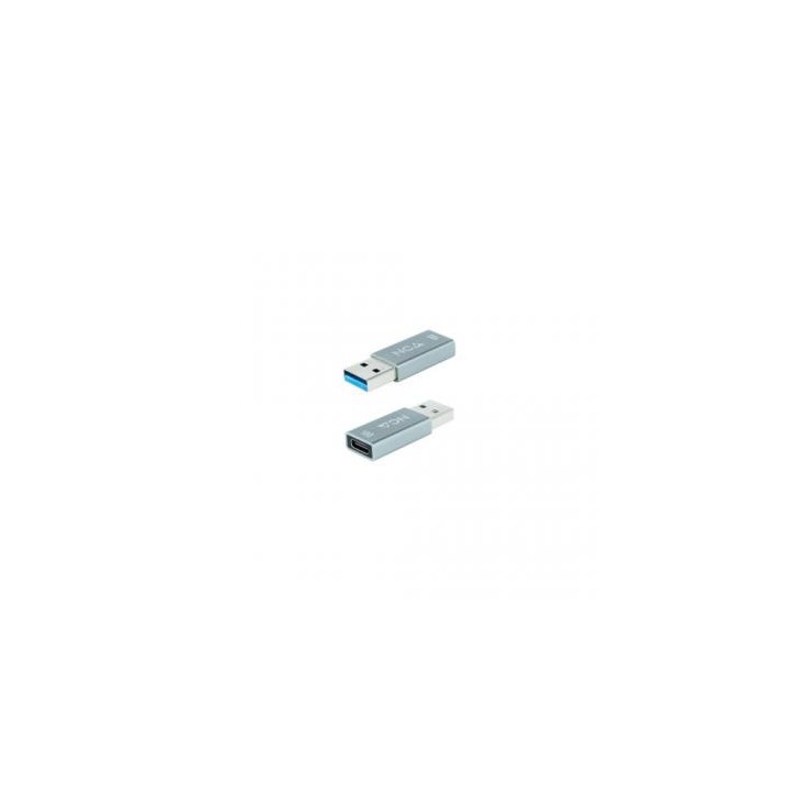 Nanocable Adaptador USB-A 3.1 GEN2 a USB-C, USB-A/M-USB-C/H, Gris