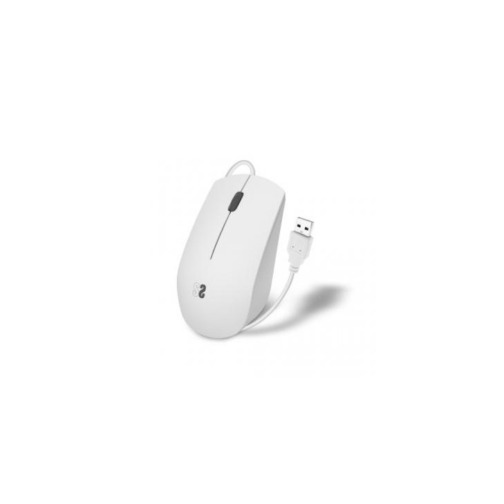SUBBLIM Ratón Business Silencioso con cable USB 1200 DPI Blanco