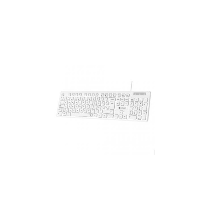 SUBBLIM Teclado Ergonómico Business Slim Silencioso con cable USB Blanco