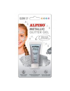 BLÍSTER MAQUILLAJE CON COLOR Y PURPURINA GLITTER PLATA ALPINO DL000601