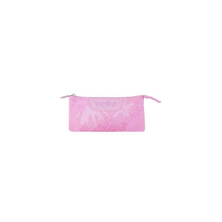 ESTUCHE ESCOLAR TRES COMPARTIMENTOS PALMERAS ROSAS - TABLERO TOTTO AC52ECO012-2210Z-8IE