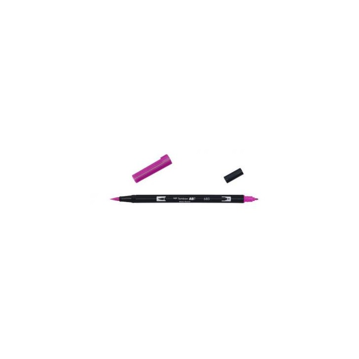 ROTULADOR DOBLE PUNTA PINCEL DUAL BRUSH-685 - COLOR DEEP MAGENTA. TOMBOW ABT-685