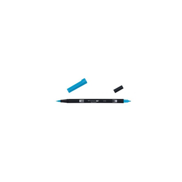 ROTULADOR DOBLE PUNTA PINCEL DUAL BRUSH-515 - COLOR LIGHT BLUE. TOMBOW ABT-515