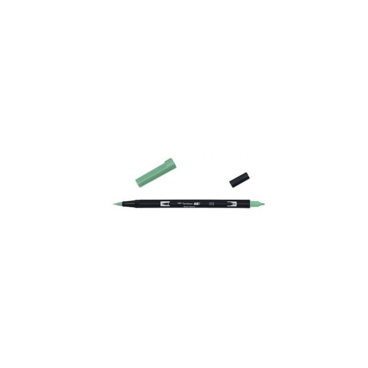 ROTULADOR DOBLE PUNTA PINCEL DUAL BRUSH-312 - COLOR HOLLY GREEN. TOMBOW ABT-312