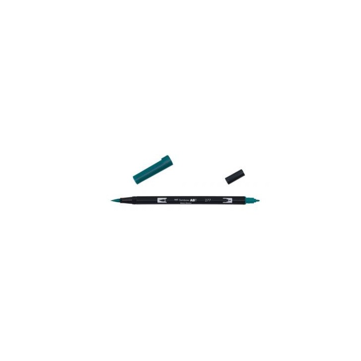 ROTULADOR DOBLE PUNTA PINCEL DUAL BRUSH-277 - COLOR DARK GREEN. TOMBOW ABT-277