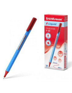 FINELINER LIQUID F-20, COLOR DE LA TINTA: ROJO ERICH KRAUSE 47971
