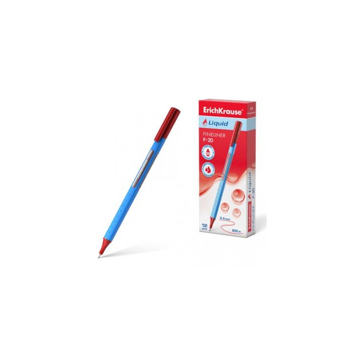 FINELINER LIQUID F-20, COLOR DE LA TINTA: ROJO ERICH KRAUSE 47971