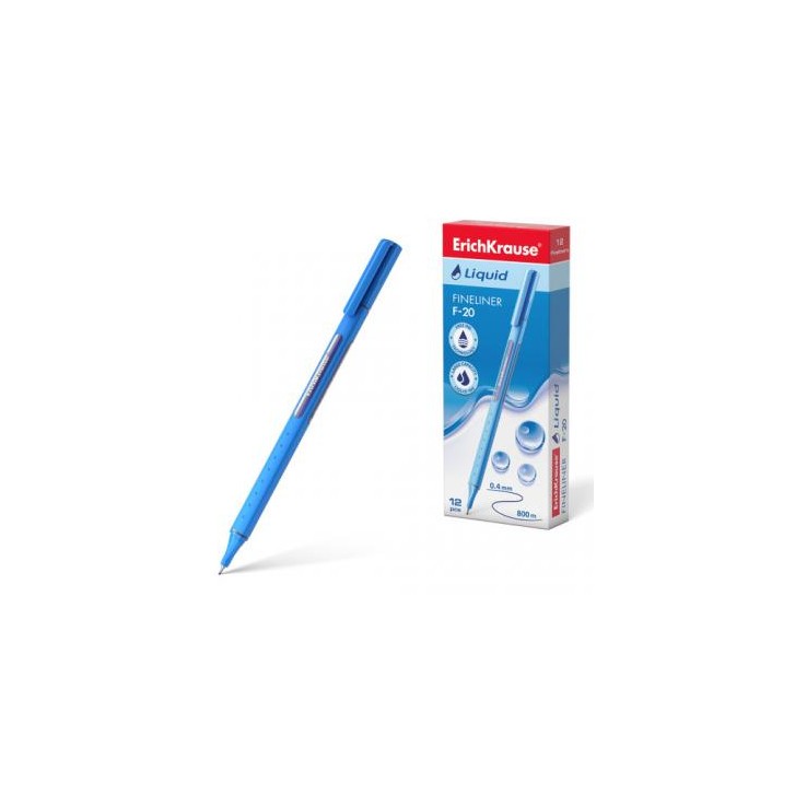 FINELINER LIQUID F-20, COLOR DE LA TINTA AZUL ERICH KRAUSE 47969