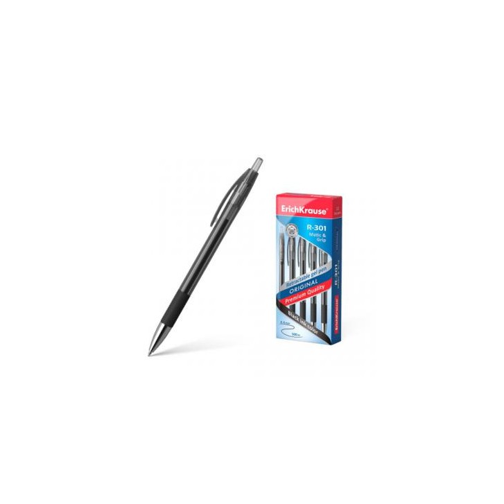 BOLÍGRAFO DE GEL AUTOMÁTICO R-301 ORIGINAL GEL MATIC&GRIP, COLOR DE LA TINTA: NEGRO ERICH KRAUSE 46815