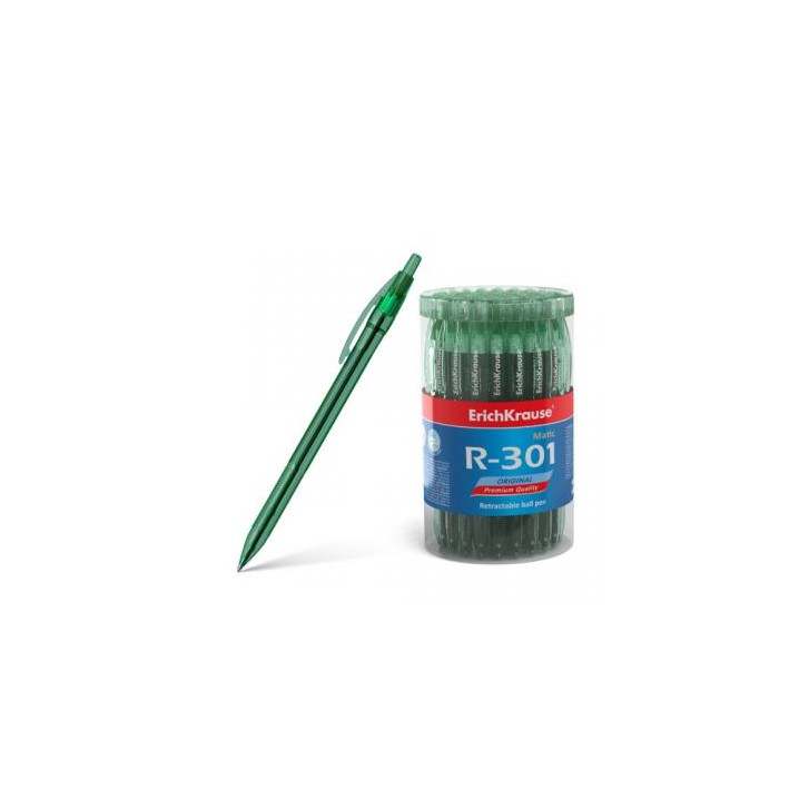 ErichKrause 46767 bolígrafo Verde Bolígrafo de punta retráctil con pulsador 60 pieza(s)