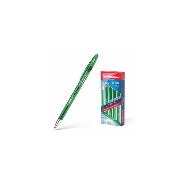 BOLÍGRAFO DE GEL R-301 ORIGINAL GEL 0.5, COLOR DE LA TINTA: VERDE ERICH KRAUSE 45156