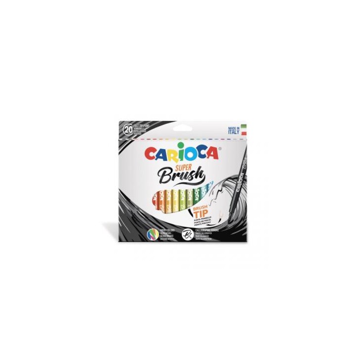 CAJA 20 ROTULADORES SUPER BRUSH CARIOCA CARIOCA 42968