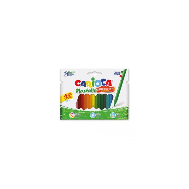 CAJA 24 PLASTICERAS COLORES SURTIDOS CARIOCA 42880