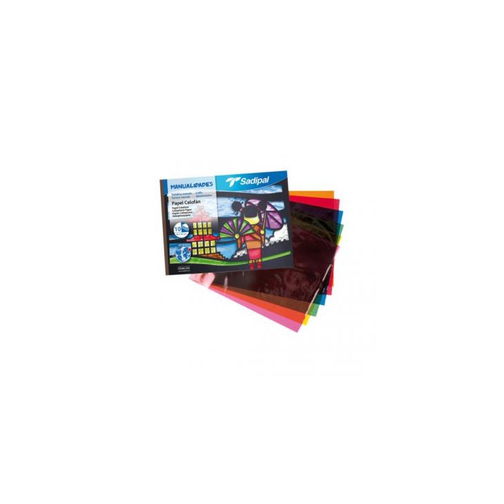 BLOC 10 HOJAS MANUALIDADES PAPEL TRANSPARENTE CELOFAN FABRIANO S0400006