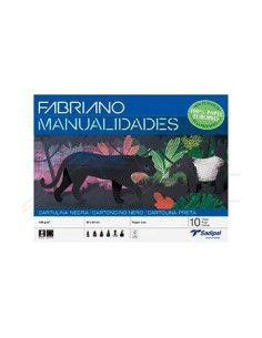 BLOC 10 HOJAS MANUALIDADES CARTULINA NEGRA FABRIANO S0400004