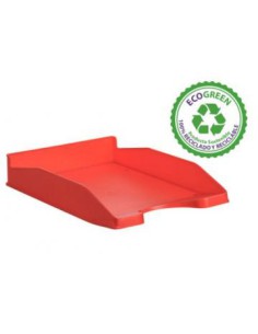 BANDEJA APILABLE ECOGREEN 100% RECICLADO Y RECICLABLE ROJO 345X255X60 MM ARCHIVO 2000 742 RJ