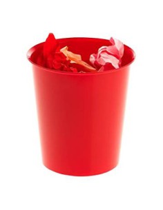 PAPELERA 18 LITROS POLIPROPILENO 100% RECICLADO Y RECICLABLE 290 X 310 MM ROJO ARCHIVO 2000 2001 RJ