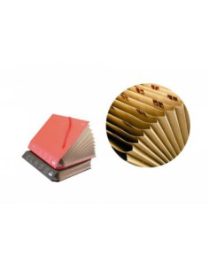 CARPETA ACORDEON FUELLE FOLIO CARTON FORRADO GELTEX PLASTIFICADO BURDEOS MATE MARIOLA 0918BU