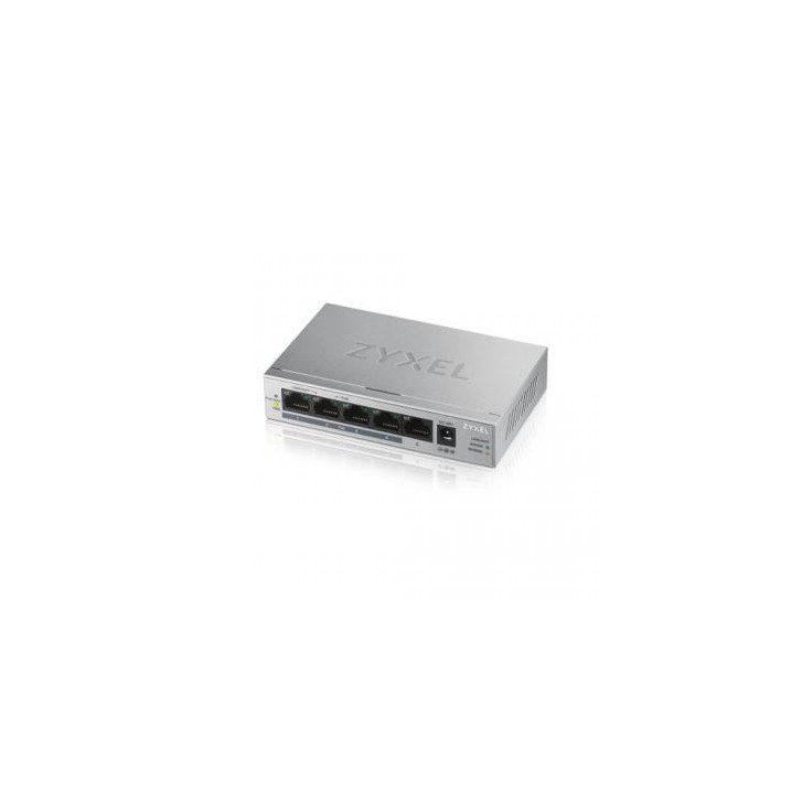Zyxel GS1005HP No administrado Gigabit Ethernet (10/100/1000) Energía sobre Ethernet (PoE) Plata