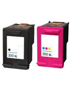 Compatible Pack Tinta HP 300XL (Negro 1ud. + TRICOLOR 1 ud.)