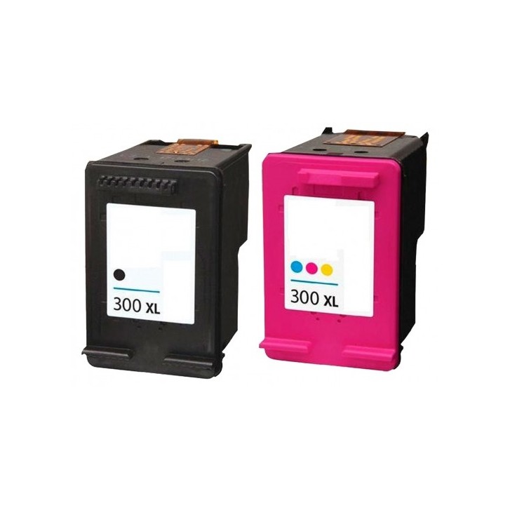 Compatible Pack Tinta HP 300XL (Negro 1ud. + TRICOLOR 1 ud.)