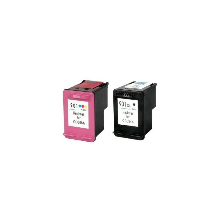 Pack 2 x Tinta Compatible HP 901XL