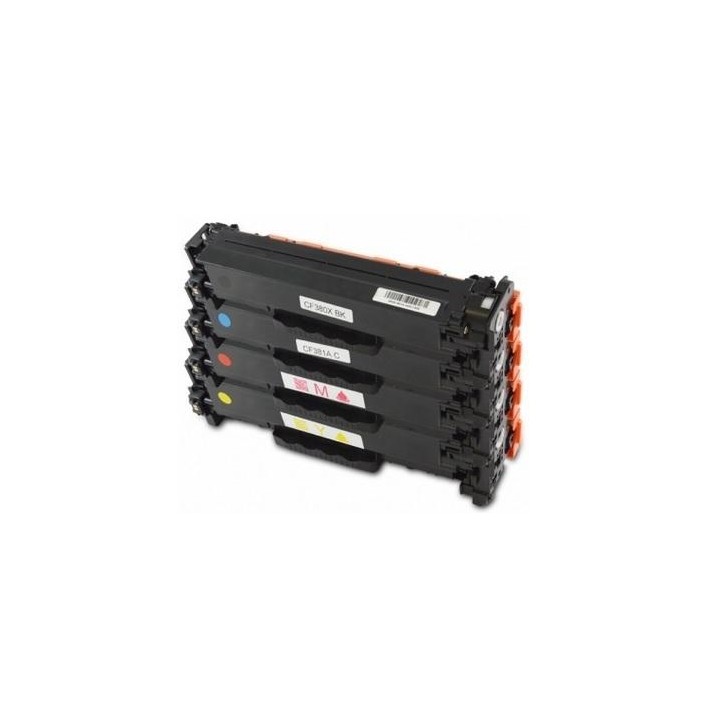 Pack 4 x Toner Compatible HP CF380X CF381A CF382A CF383A