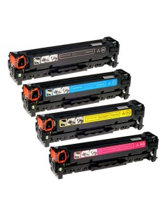 Pack 4 x Toner Compatible HP CE410X / CE411A / CE412A