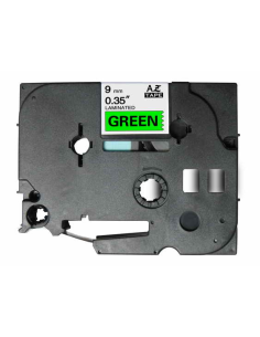 Compatible Cinta Rotuladora BROTHER TZE-721 Negro / VERDE