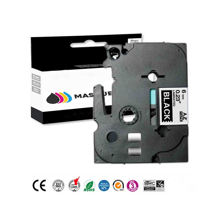 Compatible Cinta Rotuladora BROTHER TZE-315 BLANCO / Negro