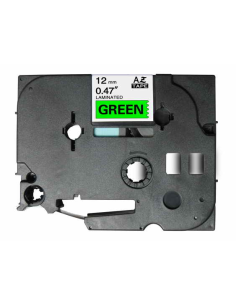 Compatible Cinta Rotuladora BROTHER TZE-731 Negro / VERDE