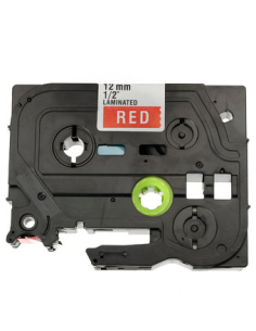 Compatible Cinta Rotuladora BROTHER TZE-435 BLANCO / ROJO