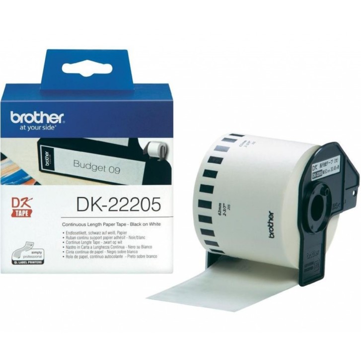 BROTHER DK22205 BLANCA CINTA CONTINUA DE PAPEL TERMICO ORIGINAL DK-22205