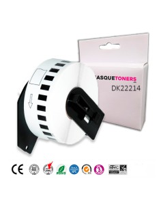 Compatible Cinta Termica BROTHER DK22214 Blanco 12 mm