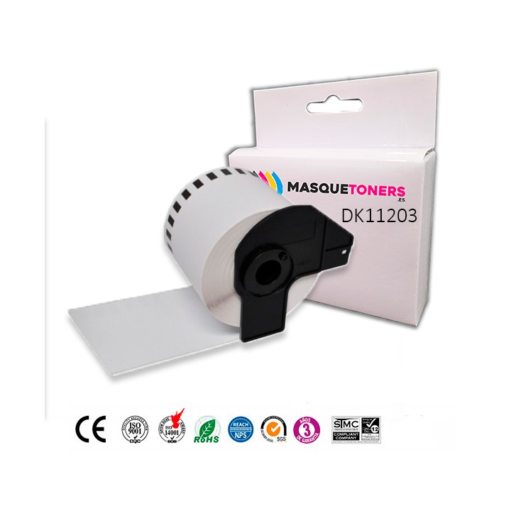 Compatible Etiqueta para Brother DK11203 - Precortadas para Carpetas de Papel Térmico