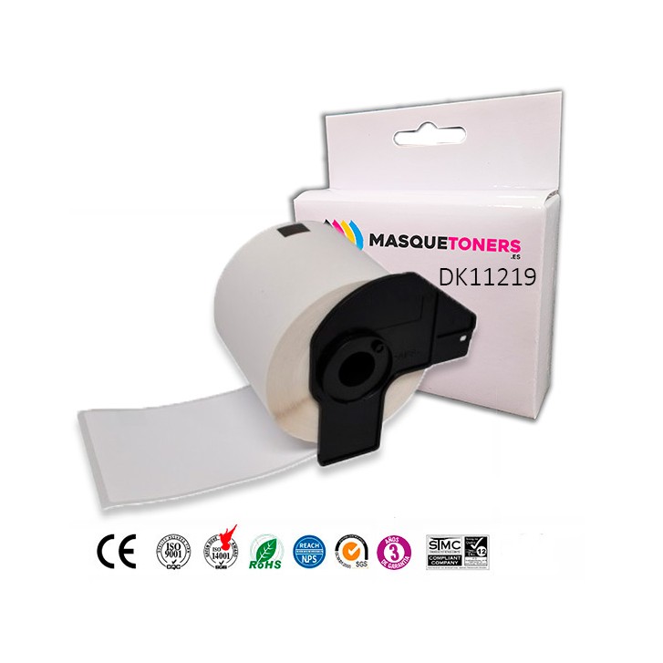Compatible Cinta Termica BROTHER DK11219 Blanco 12mm 1200psc