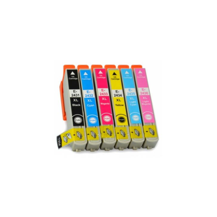 Compatible Pack 6 x Tinta EPSON T2431/2/3/4/5/6 - 24XL